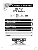 Tripp Lite BC Pro UPS Owner's manual