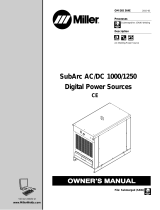 Miller SUBARC AC/DC 1000/1250 DIGITAL POWER SOURCES Owner's manual