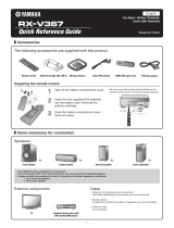 Yamaha RX-V367 Reference guide
