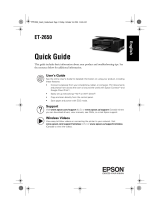Epson ET-2650 Quick start guide