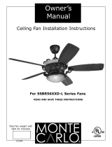 Monte Carlo Fan Company 5SBR56 D-L Series Installation Instructions Manual