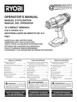 Ryobi P1833 User manual