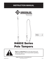 Greenlee H4802 Series Pole Tampers User manual