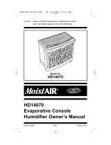 Essick MoistAIR HD14070 Owner's manual