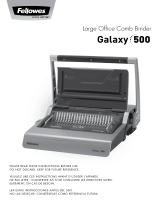Fellowes GALAXY COMB Owner's manual