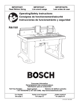 Bosch Power Tools RA1181 1617EVS User manual