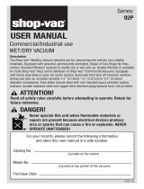 Shop Vac 92P650C User manual