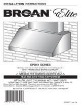Broan EPD6160SS Installation guide
