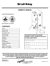 Broil King Smoke Vertical Gas Smoker Owner's manual
