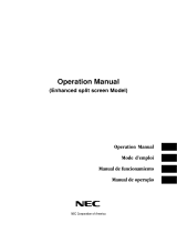 NEC split screen Model User manual