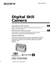 Sony Cyber Shot DSC-F55 User manual