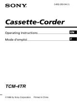 Sony TCM 4TR User guide