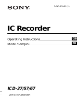 Sony ICD-57 User guide
