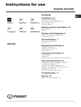 Indesit WIA 500 (EU) User guide