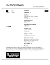 Hotpoint Ariston TCL 831 B (TK) User guide