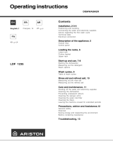 Hotpoint-Ariston LDF 1235 X EX Owner's manual
