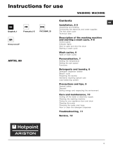 Hotpoint ARTXL 89 Owner's manual