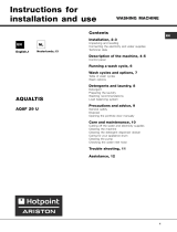 Hotpoint aq8f 29 u fr Owner's manual