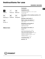 Indesit PWE 8148 S Owner's manual