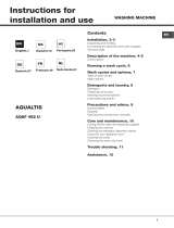 Hotpoint-Ariston AQ8F 492 U (EU) Owner's manual