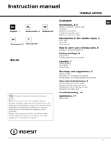 Indesit IDV 65 (EU) Owner's manual