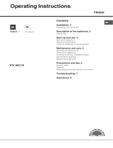 Hotpoint-Ariston BTS 1621 C Owner's manual