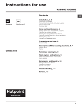 Hotpoint WMSG 602 EU User guide