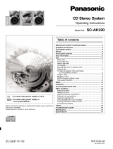 Panasonic SCAK220 Operating instructions