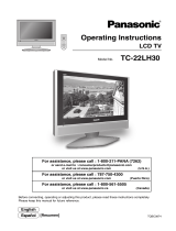 Panasonic TC22LH30 Operating instructions