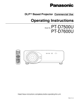 Panasonic PTD7600 User manual