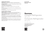 Kenmore Compact Refrigerator Owner's manual