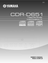 Yamaha CDR-D651 User manual
