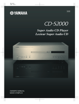 Yamaha CD S2000 - SACD Player Owner's manual