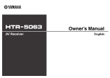 Yamaha HTR-5063 Owner's manual
