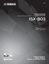 Yamaha Restio ISX-803 Owner's manual