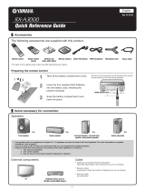 Yamaha RX-A3000 Reference guide