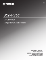Yamaha RX-V365 Owner's manual