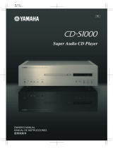 Yamaha CD-S1000 Owner's manual
