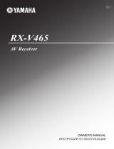 Yamaha RX-V465 Owner's manual