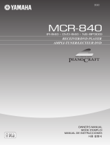 Yamaha PianoCraft MCR-840 Owner's manual