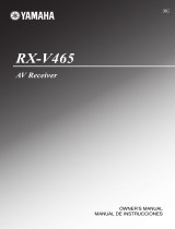 Yamaha RX-V465 Owner's manual