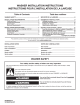 Whirlpool WTW5000DW Installation guide