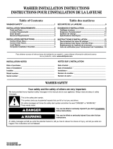 Whirlpool  WTW4955HW  Installation guide