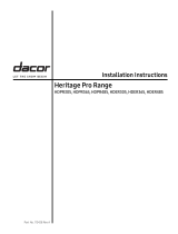 Dacor  HDPR36SNG  Installation guide