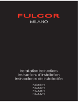 Fulgor Milano F4GK36S1 Installation Instructions Manual