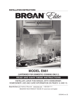 Broan E66136BL User manual