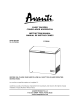 Avanti CF70B0W Instruction Manual: Model CF70B0W - 7.0 Cu. Ft. Chest Freezer - White