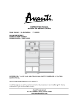 Avanti FF116D0W Instruction Manual: Model FF116D0W - 11.5 Cu. Ft. Frost Free Refrigerator