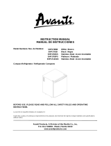 Avanti SHP1712SDCIS Instruction Manual: Model SHP1712SDC-IS - SUPERCONDUCTOR Refrigerator AC/DC