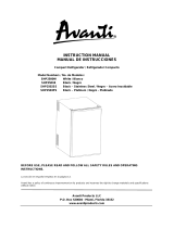 Avanti SHP2501B Instruction Manual: Model SHP2501B - SUPERCONDUCTOR Refrigerator